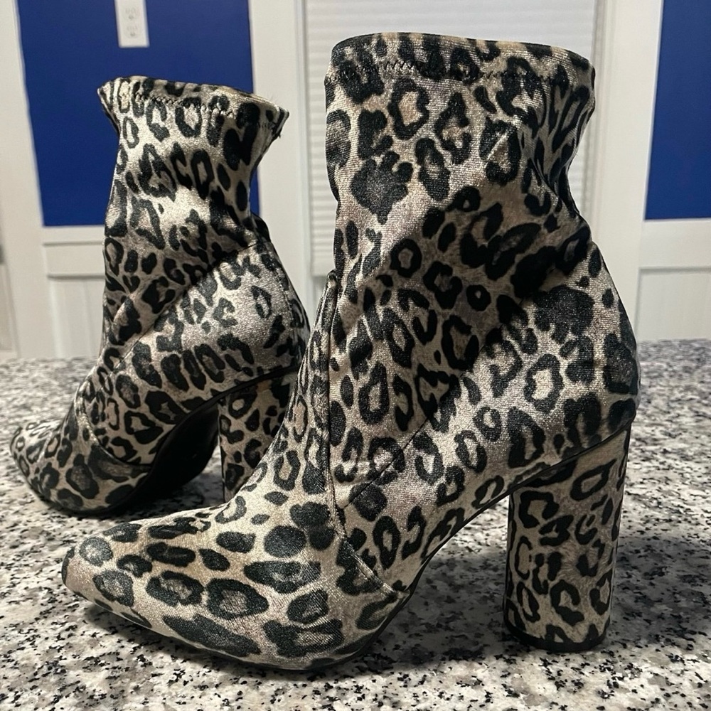 Leopard Print Ankle Boots